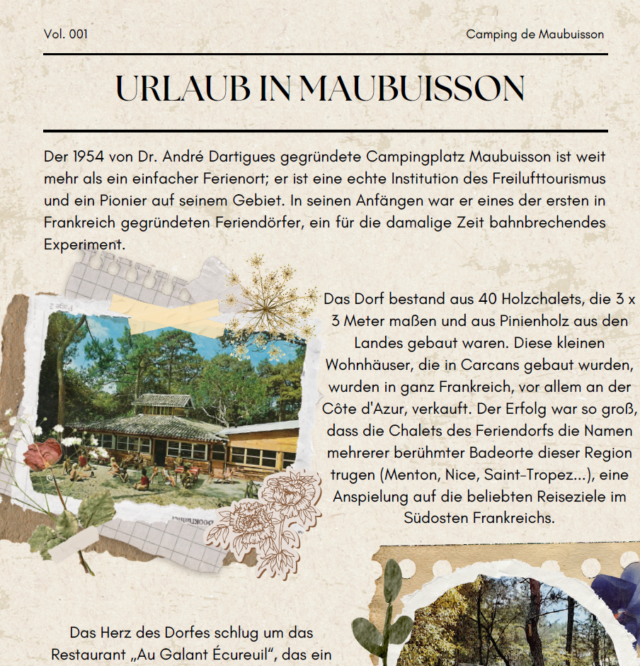 Geschichte des Campingplatzes Maubuisson